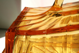 Antieke Kaasstolp - Amber Glas