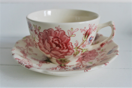 Johnson Bros - Rose Chintz - Kop en Schotel - Lichte Schade