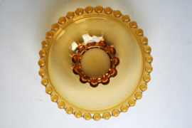Koekschaal - Amber Glas