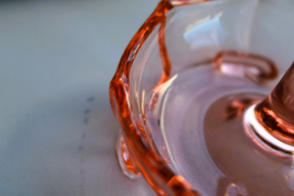 Bijouterieschaaltje - Roze Glas