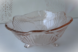 Schaaltje - Blad - Roze Glas