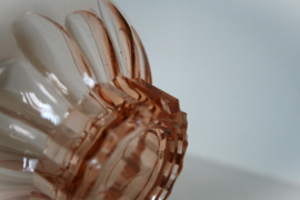 Dessertschaaltje - Bloem - Roze Glas
