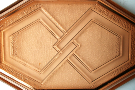 Art Deco Dienblad - Roze Glas