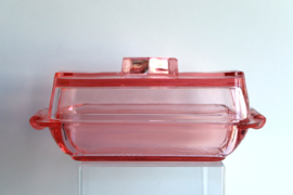 Leerdam - Art Deco - Botervloot - Roze Glas