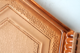 Art Deco Dienblad - Roze Glas