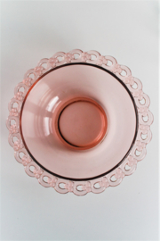 Schaal - Sierrand - Roze Glas