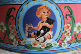 Italië - Battistero - Vintage Blik - Kind met Poes