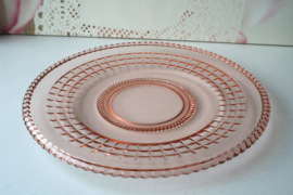 Gebakschaal - Koordrand - Roze Glas