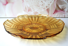 Gebakschaal - Art Deco Stijl - Amber