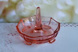 Bijouterieschaaltje - Roze Glas