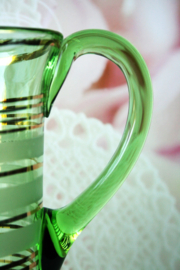 Sapset - Groen Glas - Antieke Set