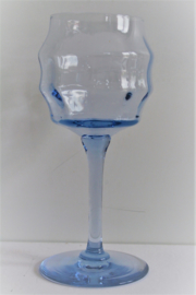 Wijnglas - Art Deco - Blauw