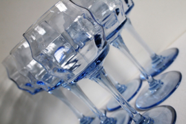 Wijnglas - Art Deco - Blauw