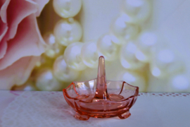 Bijouterieschaaltje - Roze Glas