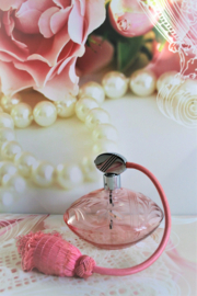 Parfumflesje - Roze Glas