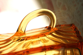 Antieke Kaasstolp - Amber Glas