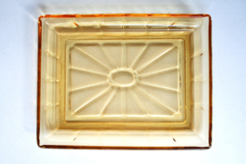 Antieke Kaasstolp - Amber Glas
