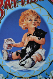 Italië - Battistero - Vintage Blik - Kind met Poes