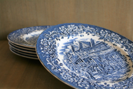 Royal Tudor Ware - Dinerbord - Blauw - Lichte Schade