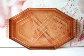 Art Deco Dienblad - Roze Glas