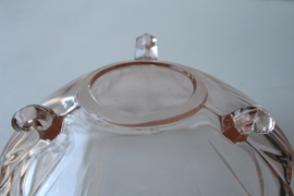 Schaaltje - Blad - Roze Glas