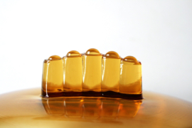 Koekschaal - Amber Glas