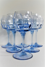 Wijnglas - Art Deco - Blauw