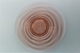 Gebakschaal - Cirkels - Roze Glas
