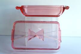 Leerdam - Art Deco - Botervloot - Roze Glas