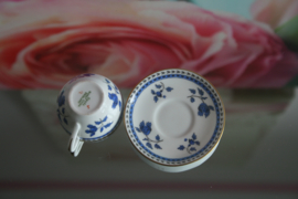 Spode - Miniatuur Kop en Schotel - Blauw