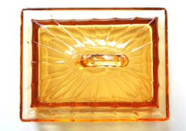 Antieke Kaasstolp - Amber Glas