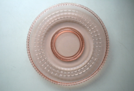 Gebakschaal - Koordrand - Roze Glas
