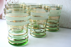 Sapset - Groen Glas - Antieke Set