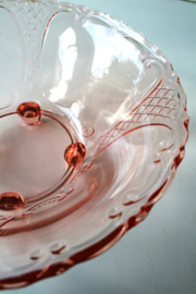 Schaal - Guirlande - Roze Glas