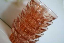 Dessertschaaltje - Bloem - Roze Glas