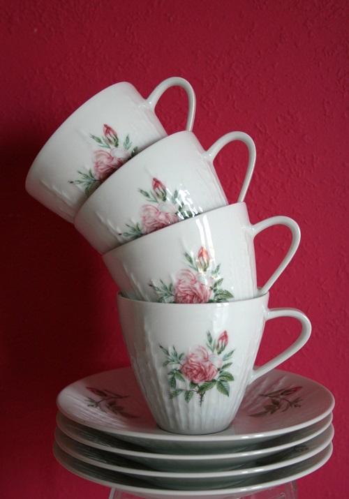 Mooi vintage servies van Hutschenreuther: Exzellenz Rosita