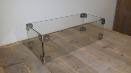 Glazen ombouw voor een tafelhaard van 50cm x 19cm