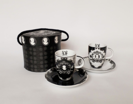 Set espresso kopjes in luxe doos, zwart