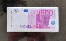 bankbiljet van chocolade, 500 euro