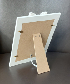 Fotolijst wit met strik, 18 x 23 cm