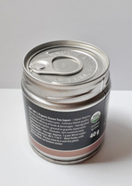 Japanse Matcha Thee, 100% biologisch, blikje 40 gram