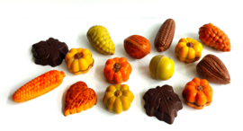 Herfstbonbons, doosje met strik, 250 gram