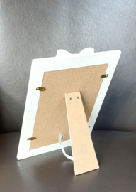 Fotolijst wit met strik, 24.5 x 30 cm