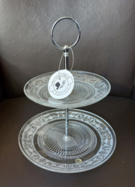 glazen etagere 22 cm hoog