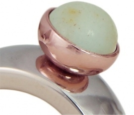 OHLALA!  Topping- OHT156 Amazonite 8mm. GOLD!!!