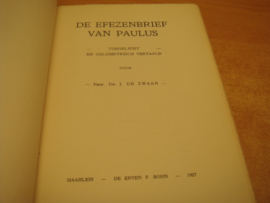 De efezenbrief van Paulus - Zwaan, J de
