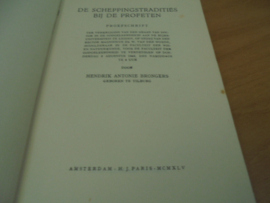 De scheppingstradities bij de profeten - Brongers, H.A