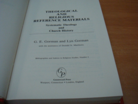 Theological and Religious Reference Materials - Band 1 and 2 - Gorman, G.E & Lyn