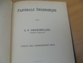 Pastorale onderonsjes - Gronemeijer, C.F