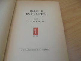 Religie en politiek - Ruler, A.A van